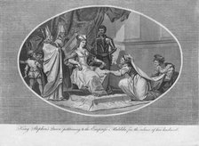 King Stephen's queen petitioning to the Empress Matilda for the release of her husband, 1141 (1793). Artist: Unknown.