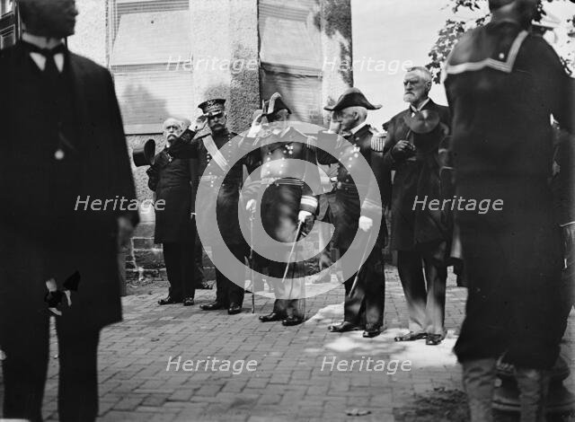 Schley, Winfield Scott, Rear Admiral, U.S.N. Funeral, St. John's Church: Brownson, Willard..., 1911. Creator: Harris & Ewing.