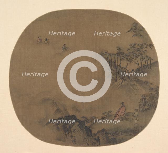 Misty Landscape with Scholars and Attendants. Creator: Unknown.