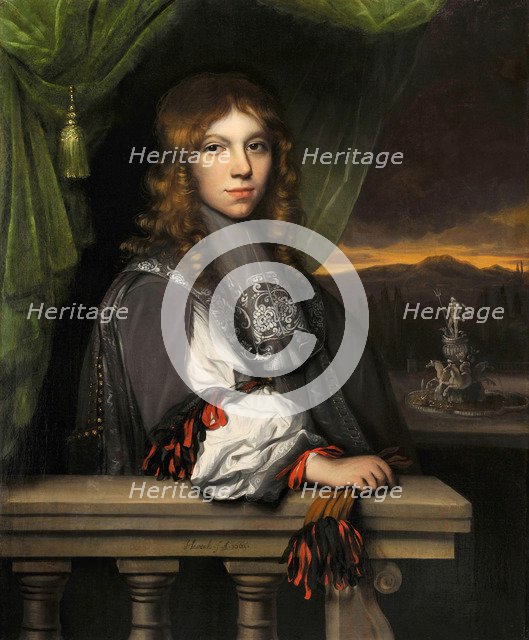 Portrait of Mattheus van den Broucke. Artist: Leveck, Jacobus (1634-1675)