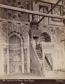 Sanctuary of the Mosque of el Muayyad, Cairo, 19th century. Creator: Pascal Sébah.