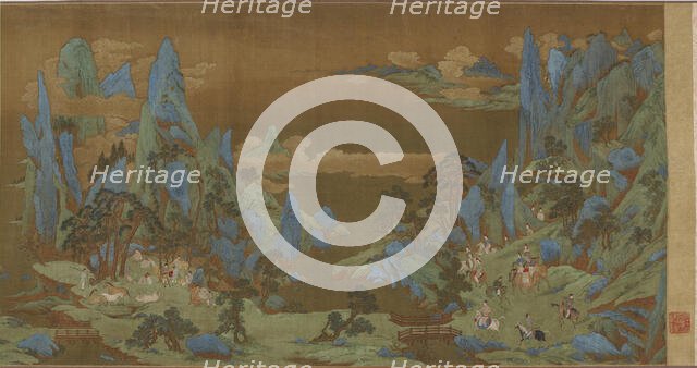 Travelers in the Springtime Mountains, 16th-17th century. Creator: Unknown.