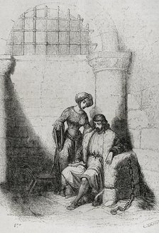 Imprisonment of Fernando González, 10th century, (1852).  Creator: Coderch.
