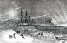 Burford's Panorama of the Polar Regions - The "Investigator" Snow-Walled in for Winter, 1850. Creator: Smyth.