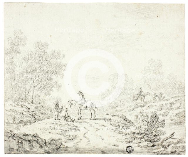 Travellers in a Landscape, n.d. Creator: Johann Christoph Dietzsch.