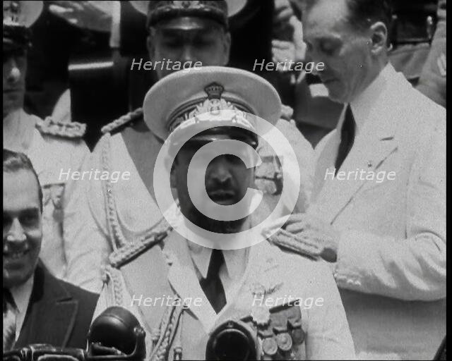 Italo Balbo Giving a Speech, 1930s. Creator: British Pathe Ltd.