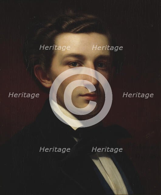 Portrait of Werner Holmberg, 1853. Creator: Per Sodermark.