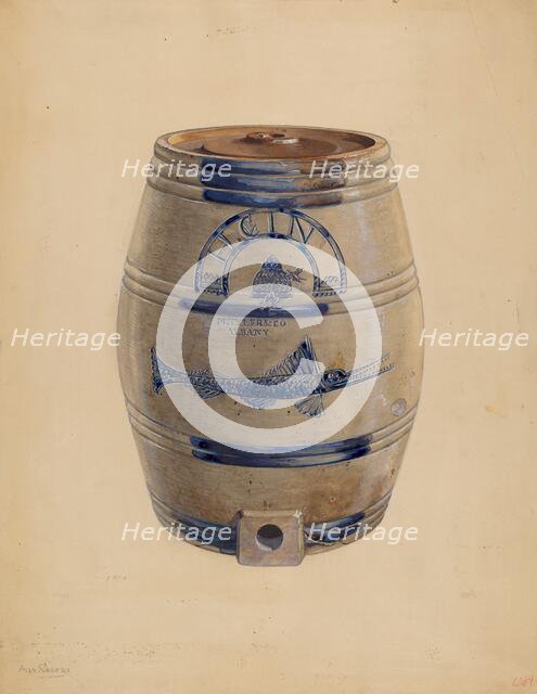 Holland Gin Keg, c. 1937. Creator: Charles Caseau.
