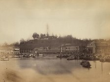 A view of Fort Canning from the Singapore River, between 1860 and 1900. Creator: Unknown.
