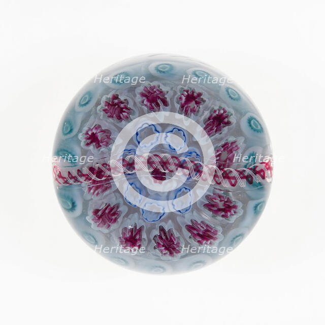 Paperweight, France, c. 1845-60. Creator: George Bacchus & Sons.