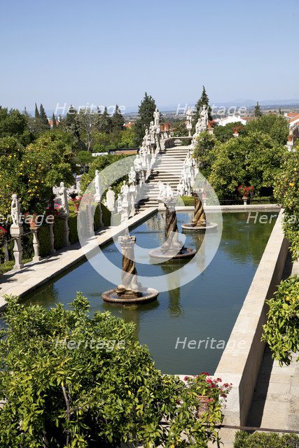 Crowns Fountain, Garden of the Episcopal Palace, Castelo Branco, Portugal, 2009.  Artist: Samuel Magal