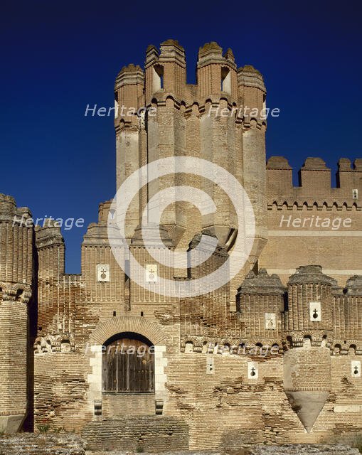 Exterior, Coca Castle, Coca, Segovia, Spain, 15th century (2003).  Creator: LTL.