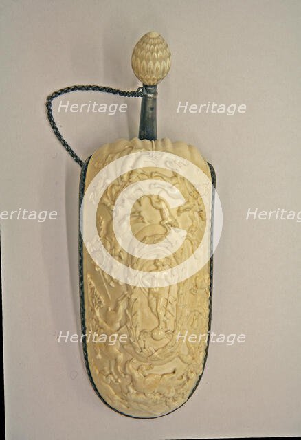 Powder Flask, Bohemian, first half of the 19th century. Creator: Unknown.