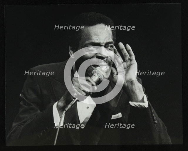 Brook Benton singing at the Forum Theatre, Hatfield, Hertfordshire, 28 October 1984. Artist: Denis Williams