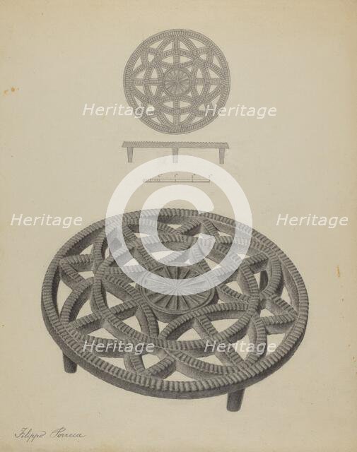 Pa. German Trivet, c. 1938. Creator: Filippo Porreca.
