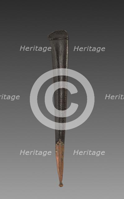 Dagger (brown leather case), 1700s-1800s. Creator: Unknown.