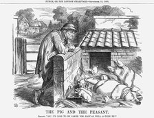 'The Pig and The Peasant', 1863. Artist: John Tenniel