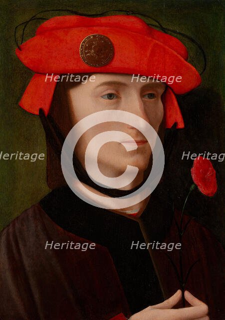 Portrait of a Man with a Samson Medal. Creator: Flemish painter.