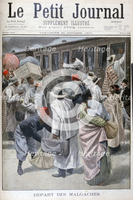 Departure of the Madagascans, Universal Exhibition of 1900, Paris, 1900. Artist: Unknown