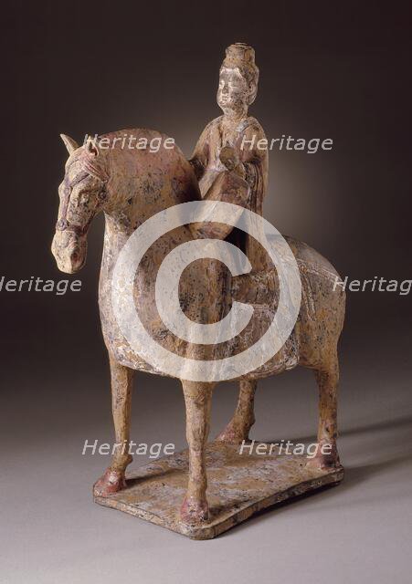 Funerary Sculpture of a Female Equestrian Drummer (image 1 of 2), between c.500 and c.534. Creator: Unknown.
