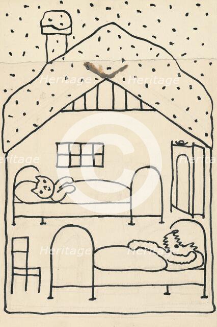 17. Talking about a dog and a cat, around 1928. Creator: Josef Capek.