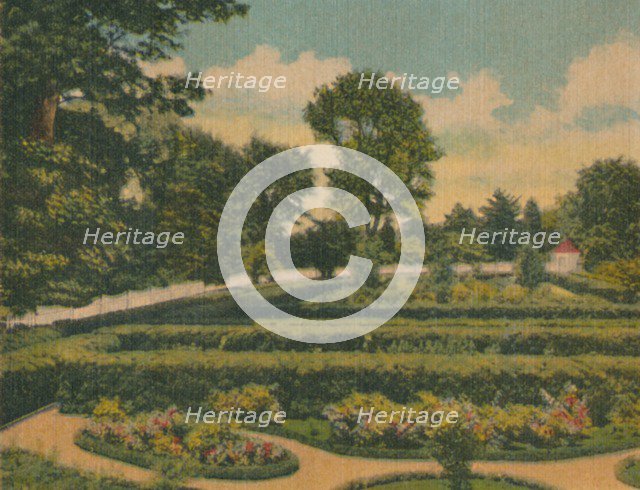 'The Flower Garden, a view of the west end', 1946. Artist: Unknown.