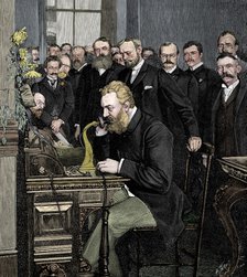 Alexander Graham Bell (1847-1922), Scottish-born American inventor. Artist: Unknown.