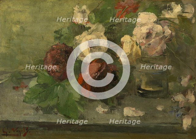 Withered Roses, c1870-1890s. Creator: Guillaume Vogels.