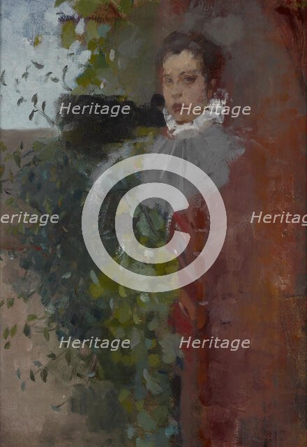 Portrait of a Woman-two-sided painting, c1885. Creator: Olga Boznanska.