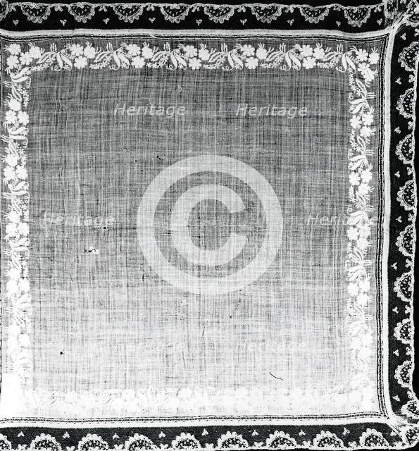 Handkerchief, England, 1840s. Creator: Unknown.