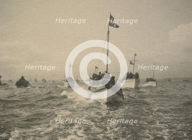 Pleasure craft welcoming the fleet, May 1924. Creator: Eunice Harriett Garlick.