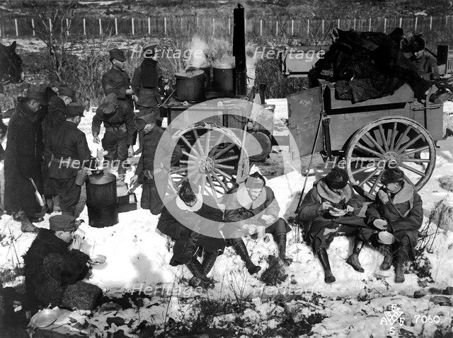 An American infantry camp in Siberia, Russia, December 1918.  Artist: Anon