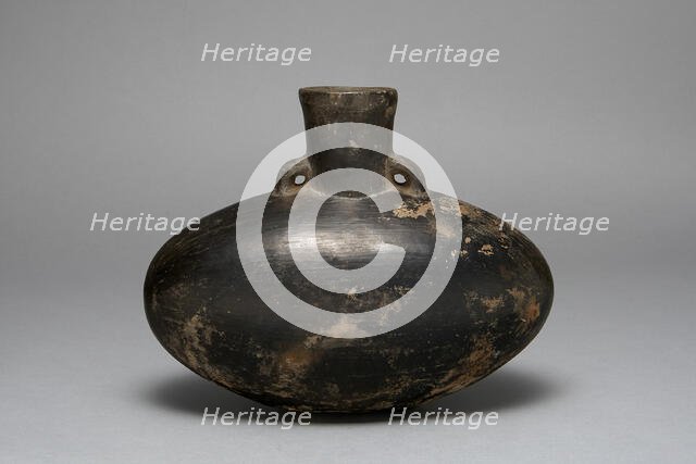 Blackware Jar with Single Spout, A.D. 1200/1450. Creator: Unknown.