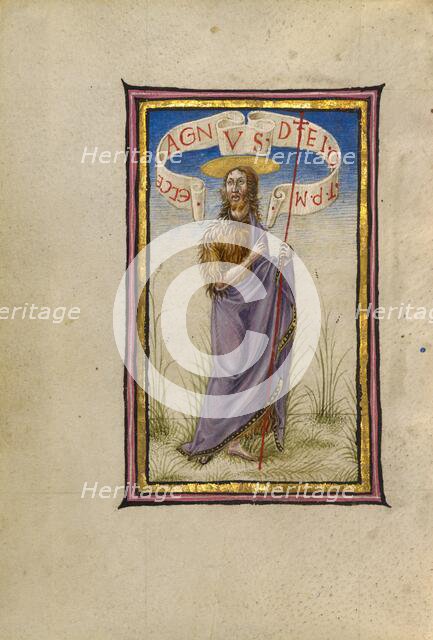 Saint John the Baptist; Gualenghi-d'Este Hours, about 1469. Creator: Taddeo Crivelli.
