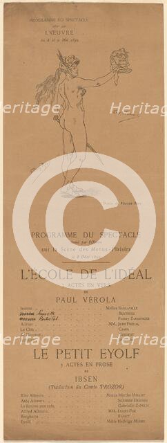 L'Ecole de l'idéal; Le Petit Eyolf, 1895. Creator: Félicien Rops.