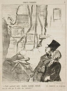 Voilà pourtant notre chambre nuptiale.., 1853. Creator: Honore Daumier.