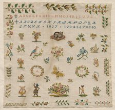 Sampler, 1827. Creator: Unknown.