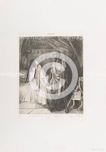 Have you pray'd tonight, Dedesmona?: plate 12 from Othello (Act 5, ..., etched 1844, reprinted 1900. Creator: Theodore Chasseriau.