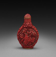 Snuff Bottle with Flowers, 1736-1795. Creator: Unknown.