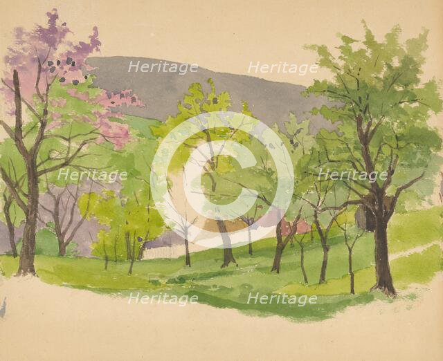 Flowering tree, 1870-1880. Creator: Jan Novopacky.