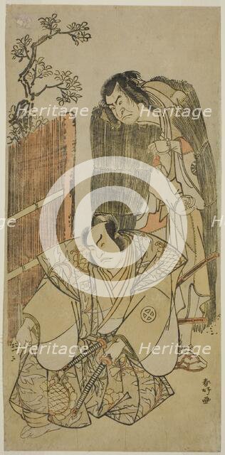 The Actors Nakamura Nakazo I as Kagekiyo Dressed as a Beggar (right), and Otani Hiroji, c. 1783. Creator: Katsukawa Shunko.