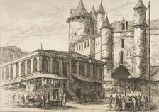 Le Grand Châtelet (Grand Châtelet, Paris circa 1780, after an earlier drawing), 1861. Creator: Charles Meryon.