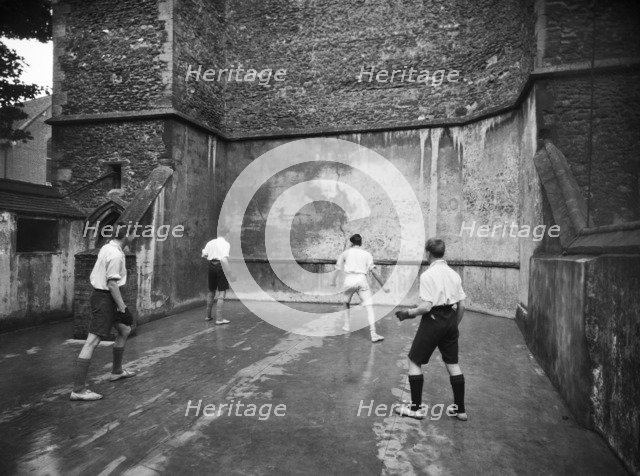 Playing fives, King's School, Ely, Cambridgeshire, 1920-1939. Artist: Marshall Keene and Company.