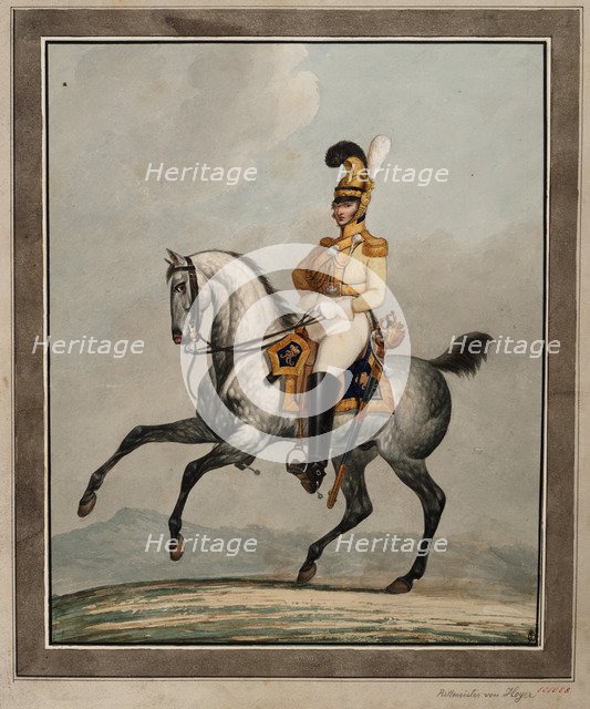 Dragoon officer of the Royal Saxon Army. Artist: Sauerweid, Alexander Ivanovich (1783-1844)