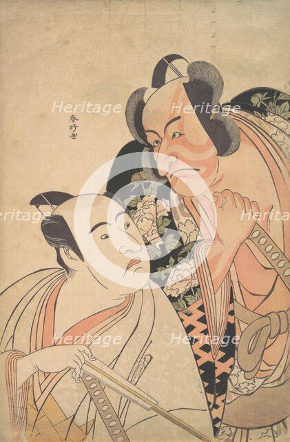 A Daimyo Talking to One of His Retainers, late 18th century. Creator: Katsukawa Shunko.
