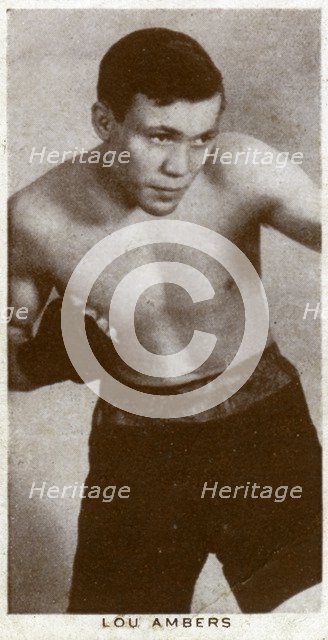 Lou Ambers, American boxer, 1938. Artist: Unknown