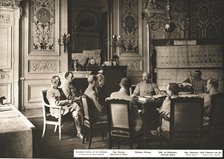 At Grand Quartier General; Daily briefing in the office of the General Commander-in-Chief.., 1917. Creator: Unknown.