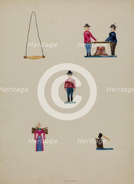 Miniature Lumber Camp, c. 1937. Creator: Alfonso Moreno.