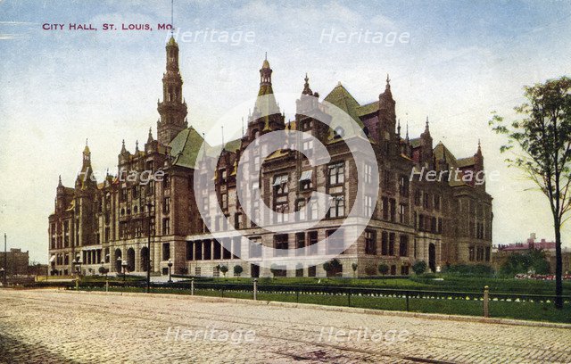 City Hall, St Louis, Missouri, USA, 1910. Artist: Unknown