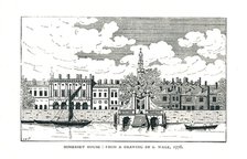 Somerset House London from a line drawing by S.Wale 1776. Artist: Wale
